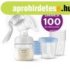 Philips AVENT mellszv kzi, ajndk 5db VIA 180ml pohrral