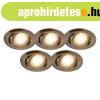 5 db modern sllyesztett spotlmpa kszlet, bronz, LED 3 fok