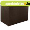 Barna polyrattan kerti trollda 150 x 100 x 100 cm