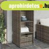 Szrke polyrattan kerti trolszekrny 50 x 55 x 115 cm