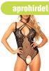  Net and Lace Crotchless Teddy Black O/S 