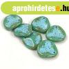 Rose petal gyngy - Turquoise Green Travertine Violet - 14x1