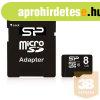 Silicon Power memory card Micro SDHC 8GB Class 10 +Adapter