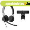 Logitech C925e Webkamera Black + UC-Kompatibilis Zone Wired 