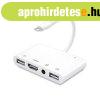 BlackBird Lightning OTG Audio AV Adapter White