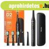 Sonic toothbrush val tips set and travel case D2 (black)