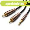 UGREEN AV170 kbel 2x RCA (Cinch) jack 3,5mm, 2m (fekete)