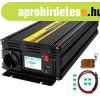 Inverter USB Porttal  2500W  LCD Kijelzvel s tvirnytva