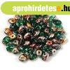 Superduo cseh prselt ktlyuk gyngy - 2.5x5mm - Emerald Ap