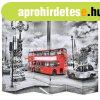 fekete-fehr londoni busz mints paravn 228 x 170 cm