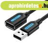 Vention USB-A dugaszol USB-A port kbel, fekete, 0,5 m