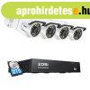 IP kamera ZOSI C105 4 db WiFi 8MP + NVR 8ch + 2TB HDD