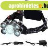 Nagy fnyerej fejlmpa 5 x T6 CREE leddel / akkumultorral