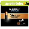 Elem, AA ceruza, 8 db, DURACELL "Optimum"