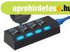 4 portos USB eloszt kapcsolkkal (BLACK FRIDAY WEEKS)