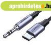 3,5 mm-es mini jack AUX kbel az USB-C UGREEN AV143-hoz, 1 m