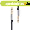 Mini jack 3.5mm AUX kbel Remax RL-L100 1m (fekete)