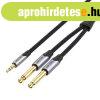 Kbel audio mini jack 3.5mm - 2x 6.5mm Vention BARHG 1.5m (s