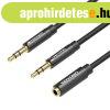 Audio kbel 2x 3.5mm frfi 3.5mm ni Vention BBOBY 0.3m (fek