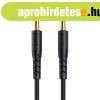 Mini jack 3.5mm AUX kbel VFAN L04 1m, aranyozott (fekete)