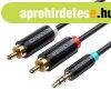 Audio kbel 3.5mm 2x RCA Vention BCLBG 1.5m fekete