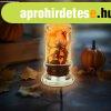 Halloween-i LED gyertya dekorci - denevr - narancs LED - 