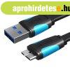 Flat USB 3.0 A to Micro-B cable Vention VAS-A12-B100 1m Blac