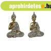 Dekoratv Figura Home ESPRIT Bzs szn Aranysrga Buddha Kel