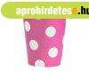 Magenta Polka Dots papr pohr 6 db-os 270 ml