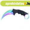 Scorpion Karambit Rainbow Damascus mints, fekete markolat