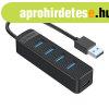 Orico TWU3 USB 4x USB 3.0 hub adapter (fekete)