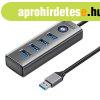 Orico PDD4U USB-rl 4x USB 3.0 hub adapterre (szrke)