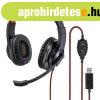 Hama HS-USB400 fejhallgat headset fekete