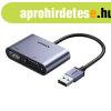 UGREEN CM449 USB-A 3.0 - HDMI/VGA adapter (szrke)