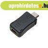 Logilink miniUSB Female to microUSB Male adapter Black