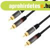 Logilink Audio cable 2x RCA/M to 2x RCA/M metal 1m Black