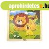 Fa kpes kirak puzzle Viga 9 db Lion