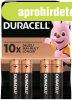 Duracell Basic AA MN1500 ceruza (LR6) alkli elem bl/4