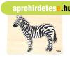 Gyermek fa puzzle Montessori Viga Zebra