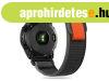 Garmin Fenix 5 / 6 / 6 Pro / 7 nylon raszj - fekete/naranc