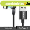 Dupla 360-os mgneses tlt- s adatkbel Android USB-C esz