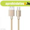 Micro USB fonott kbel 1m arany 2,4A Platina szria - 8490 (