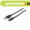 Manhattan Kbel - USB3.0 to Type-C kbel, 1m, Fekete