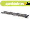 DIGITUS CAT6 HD 24port 19" 0,5U kompakt fekete rnykol