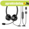 Vezetkes headset mikrofonnal New Bee H368