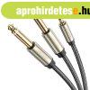 UGREEN AV126 TRS 3,5 mm - 2x TS 6,35 mm kbel, 2m (szrke)