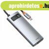 Baseus Metal Gleam Szria 6 az 1-ben Hub USB-C, 3x USB 3.0 +