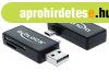 DeLock Micro USB OTG + USB A male Card Reader Black