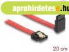 DeLock SATA 6 Gb/s Cable straight to upwards angled 20cm Red