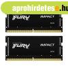 Kingston 16GB DDR5 4800MHz Kit(2x8GB) SODIMM Fury Impact Bla